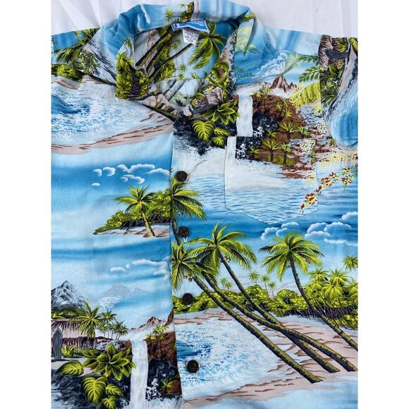 Made In USA Hawaii Little Boys Size 8 100% Rayon Hawaiian Shirt - Picture 3 of 12